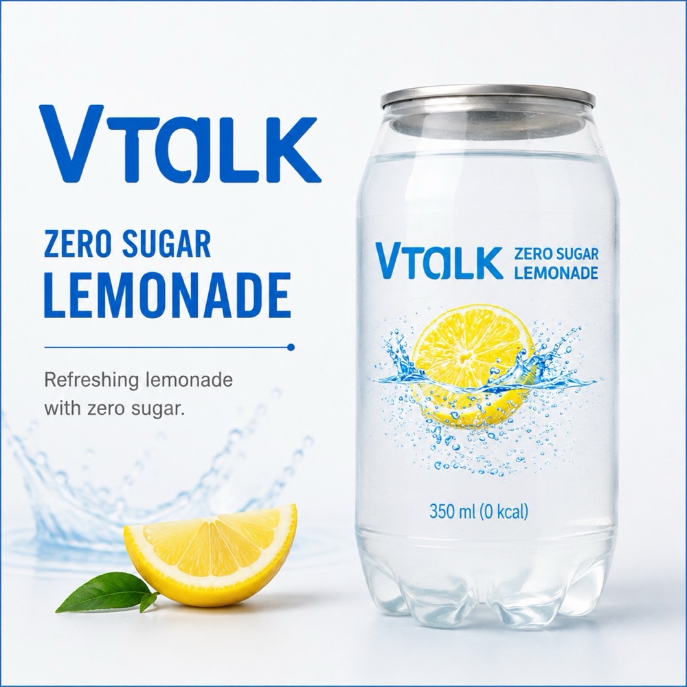 VTalk Zero Sugar Lemonade product visual
